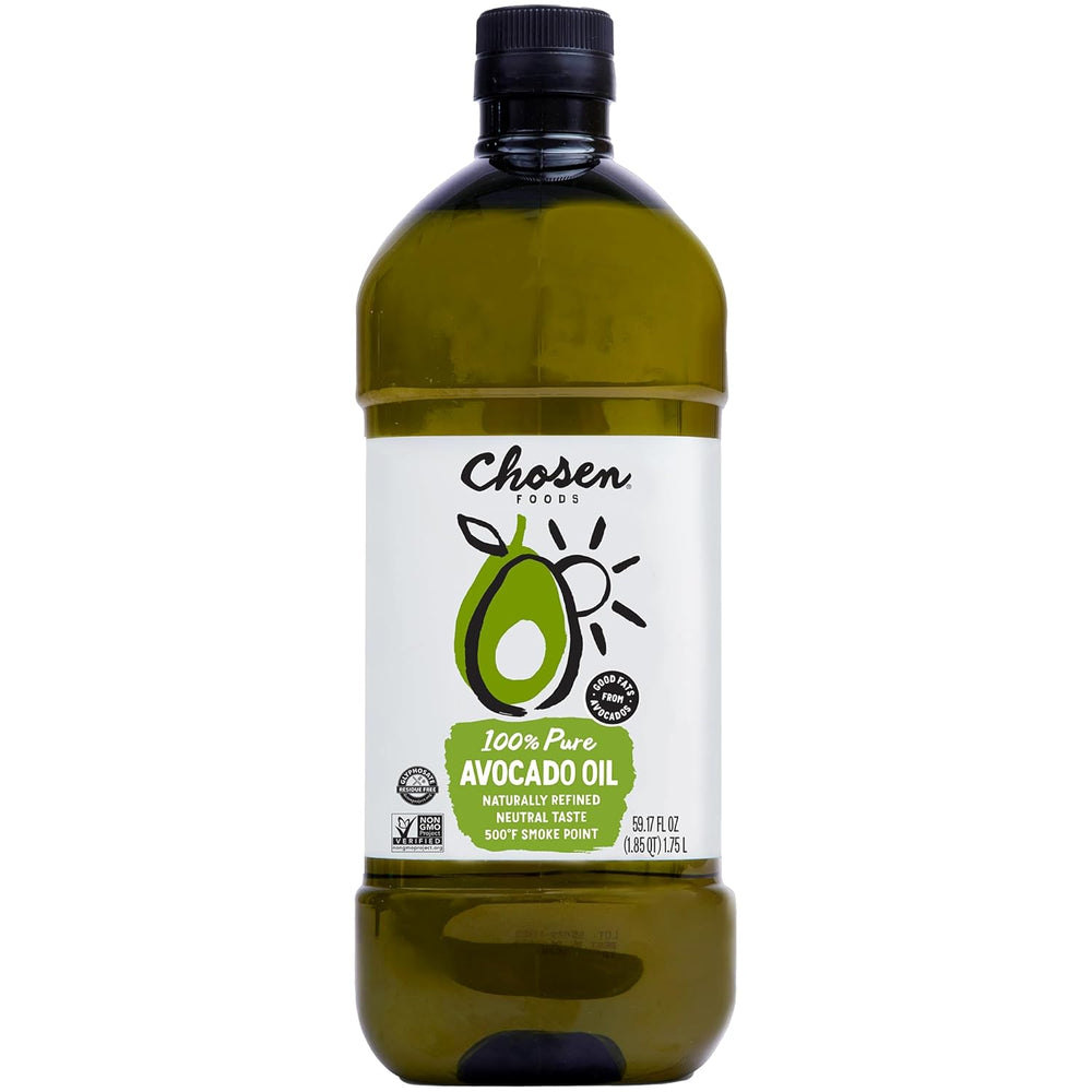 100% Pure Avocado Oil, Keto and Paleo Diet Friendly, Kosher Oil for Baking, High-Heat Cooking, Frying, Homemade Sauces, Dressings and Marinades (1.75 Liters)